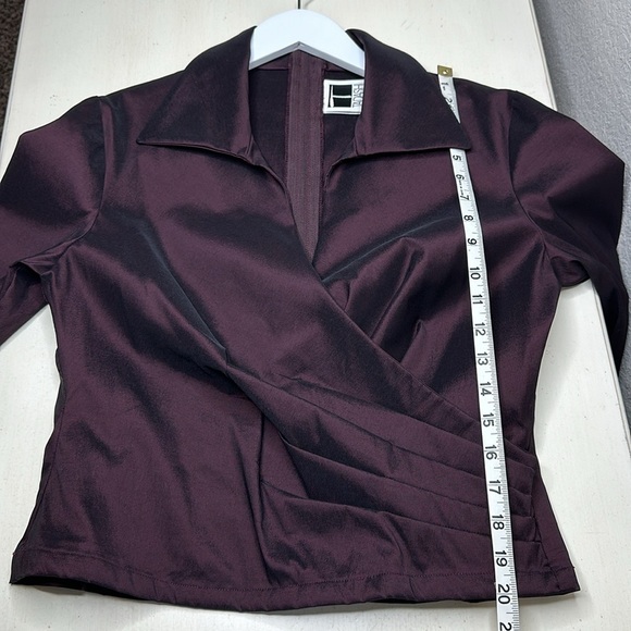 Vintage 80's Tadashi Faux Wrap Top Size 12 - Picture 11 of 12